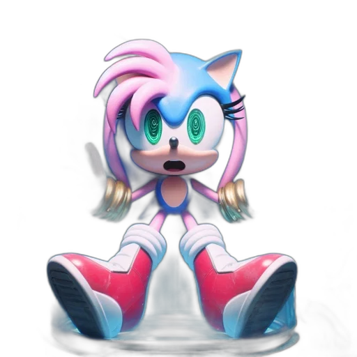 creature, vaporwave, 3d render, concept art transparent PNG cut-out