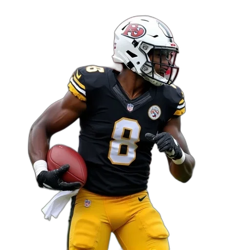 football, player, black, gold transparent PNG cut-out