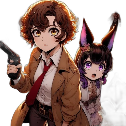 weapon, staff, animal, jacket transparent PNG cut-out
