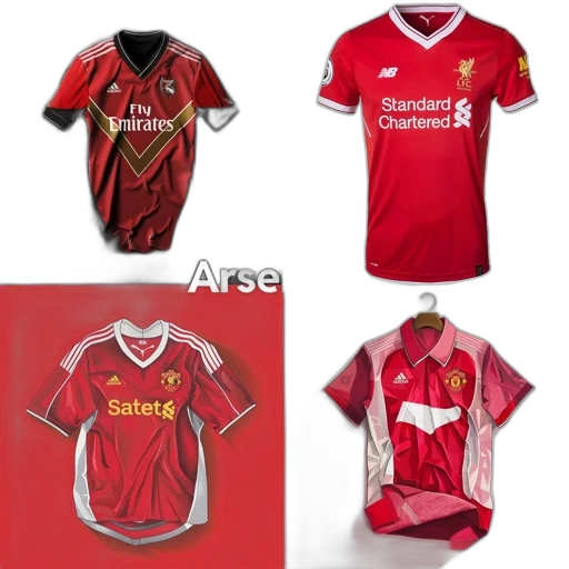 3d render, red, four, football transparent PNG cut-out