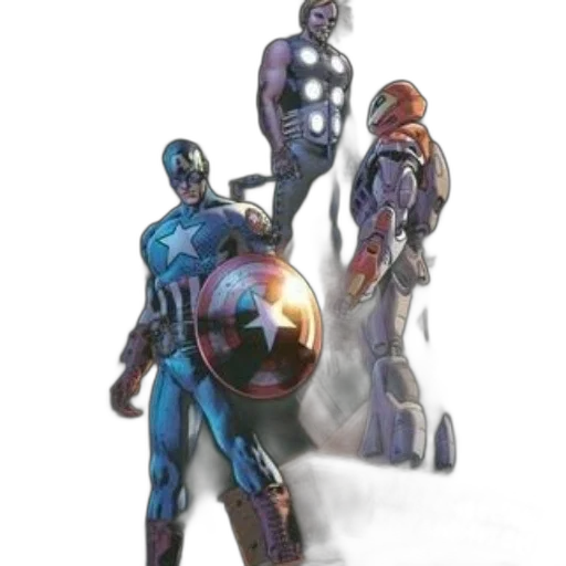 robot, comic book art, concept art, 3d render transparent PNG cut-out