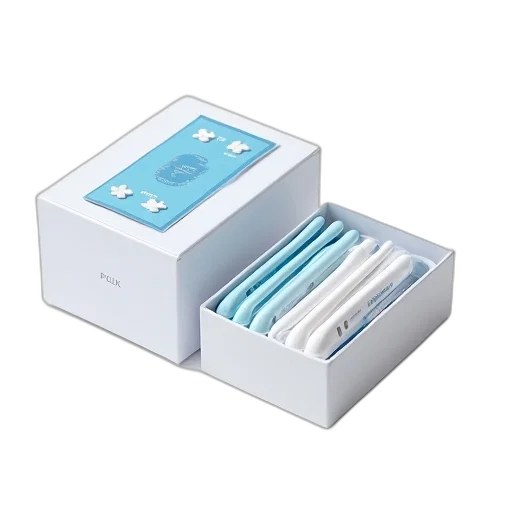 blue, white, box, label transparent PNG cut-out