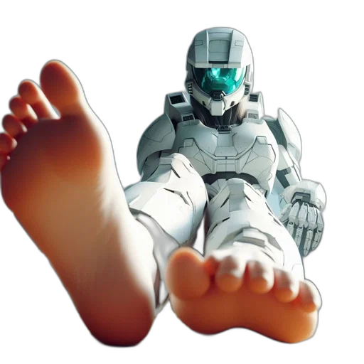 robot, shoes, weapon, 3d render transparent PNG cut-out