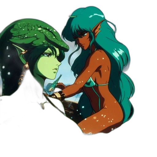 concept art, fantasy art, watercolor, comic book art transparent PNG cut-out