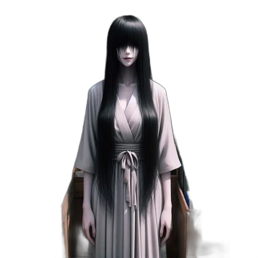 dress, staff, face, creature transparent PNG cut-out