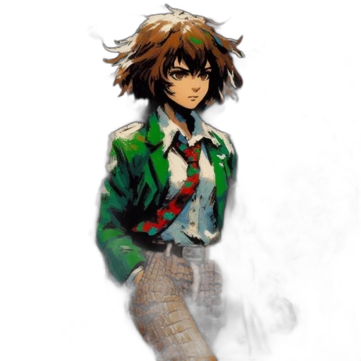 jacket, face, staff, concept art transparent PNG cut-out