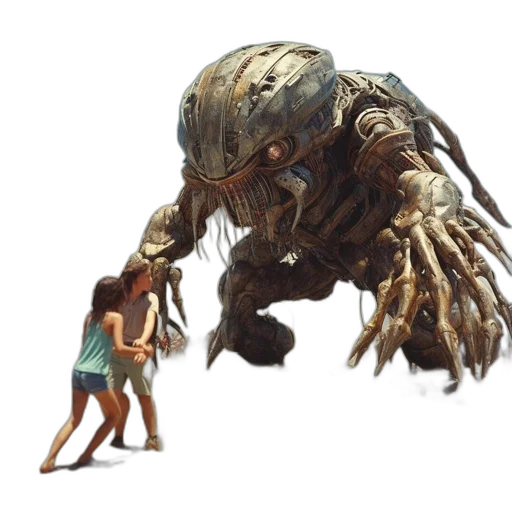 creature, animal, robot, hair transparent PNG cut-out