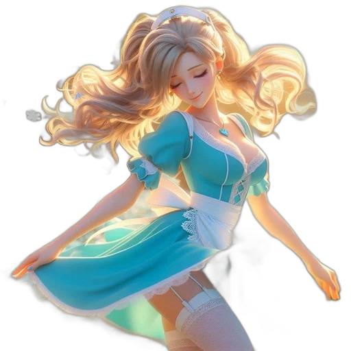 dress, fantasy art, concept art, anime transparent PNG cut-out