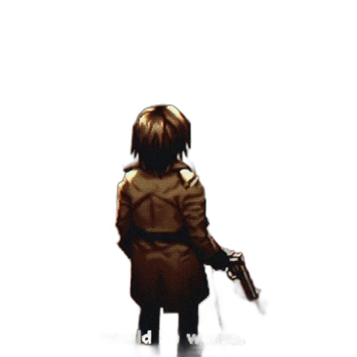weapon, jacket, staff, robot transparent PNG cut-out