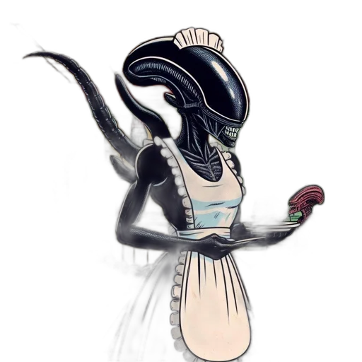 creature, staff, dress, robot transparent PNG cut-out