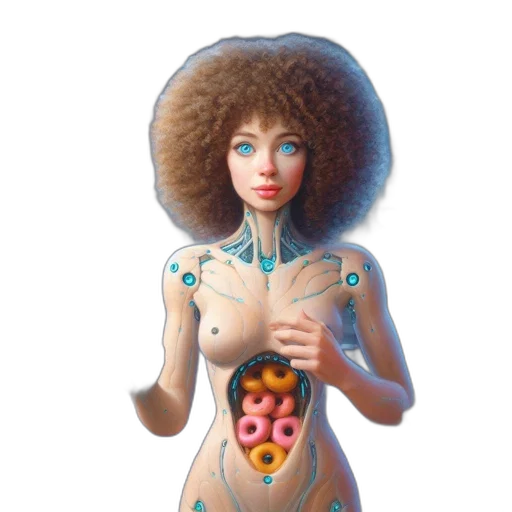 robot, dress, jewelry, creature transparent PNG cut-out
