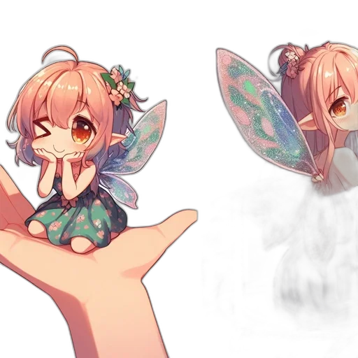 creature, flower, dragon, anime transparent PNG cut-out