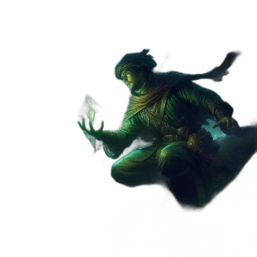 creature, dragon, mask, staff transparent PNG cut-out