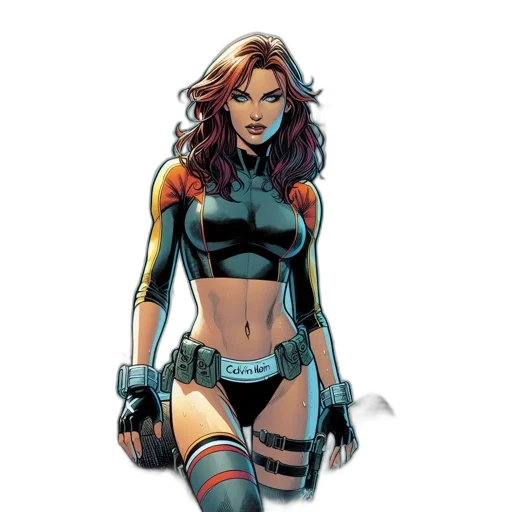 comic book art, concept art, cartoon, fantasy art transparent PNG cut-out