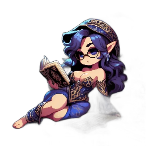 fantasy art, pixel art, concept art, watercolor transparent PNG cut-out