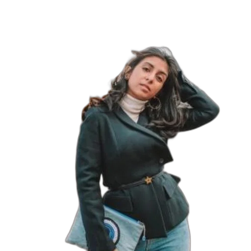 jacket, dress, jewelry, staff transparent PNG cut-out