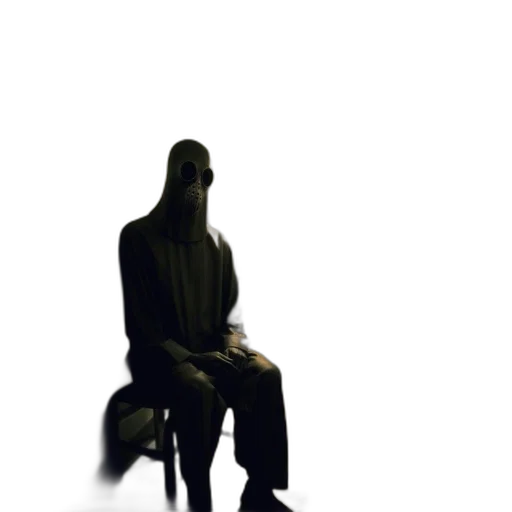 jacket, staff, mask, creature transparent PNG cut-out