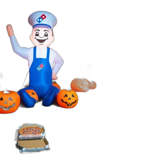 food, 3d render, inflatable, domino transparent PNG cut-out
