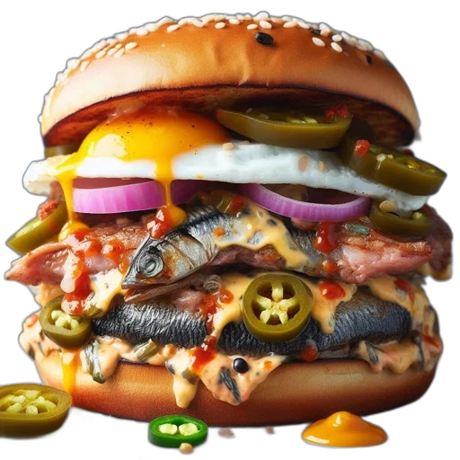 food, weapon, animal, photorealistic transparent PNG cut-out