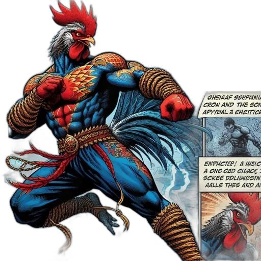 comic book art, concept art, muscular, anthropomorphic transparent PNG cut-out