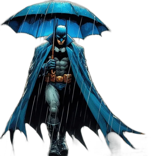 umbrella, comic book art, concept art, blue transparent PNG cut-out