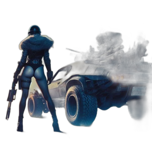 weapon, car, robot, concept art transparent PNG cut-out