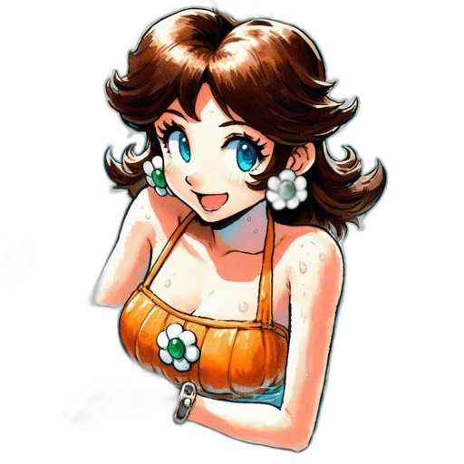 dress, jewelry, staff, crown transparent PNG cut-out