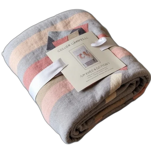earth tones, folded, blanket, tag transparent PNG cut-out