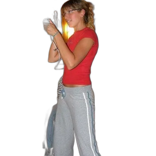 staff, jacket, weapon, woman transparent PNG cut-out