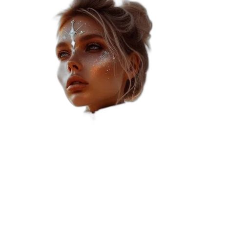 face, mask, crown, hair transparent PNG cut-out