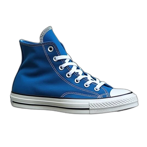 shoes, photorealistic, 3d render, blue transparent PNG cut-out