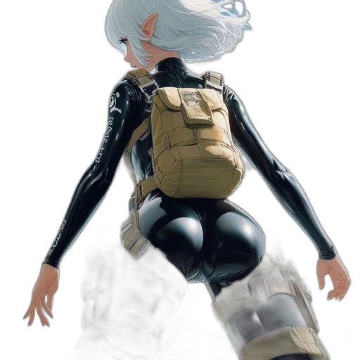 robot, jacket, mask, weapon transparent PNG cut-out