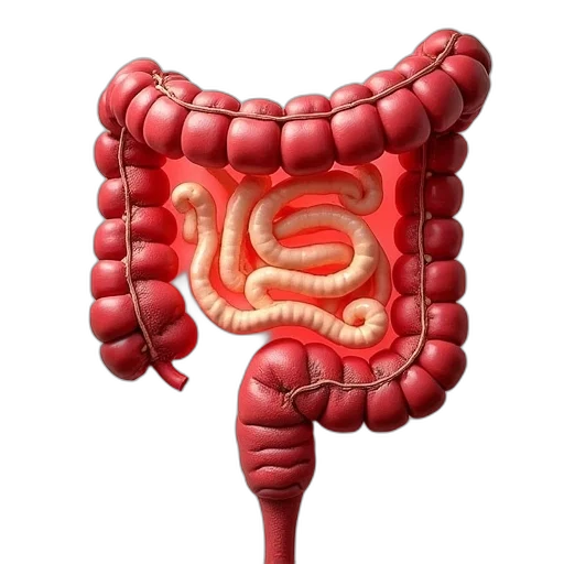 food, cross, section, colon transparent PNG cut-out