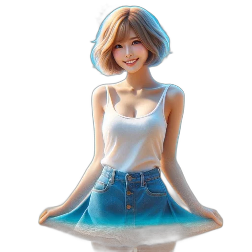 dress, hat, 3d render, concept art transparent PNG cut-out
