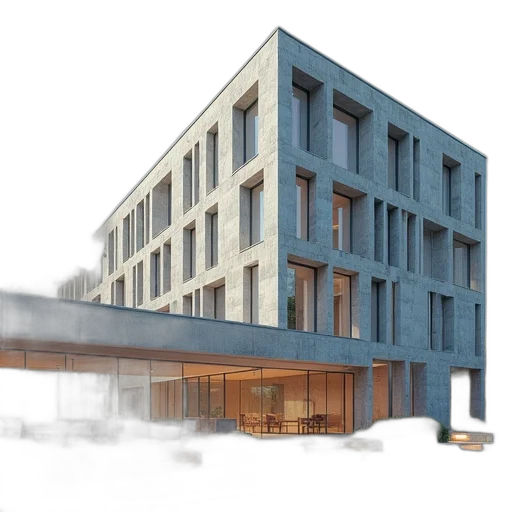 building, 3d render, concept art, photorealistic transparent PNG cut-out
