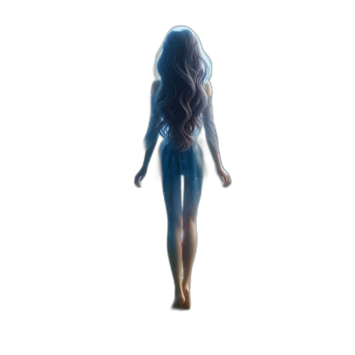 dress, hair, creature, concept art transparent PNG cut-out