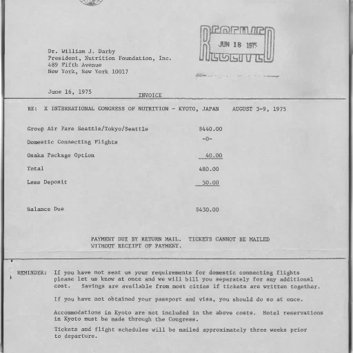 invoice, june, 1975, trip transparent PNG cut-out