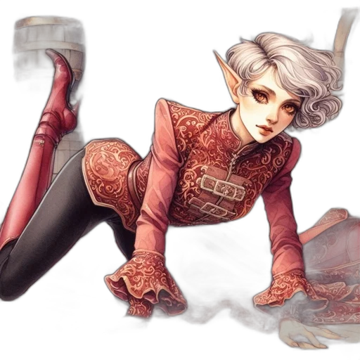 fantasy art, concept art, watercolor, pixel art transparent PNG cut-out
