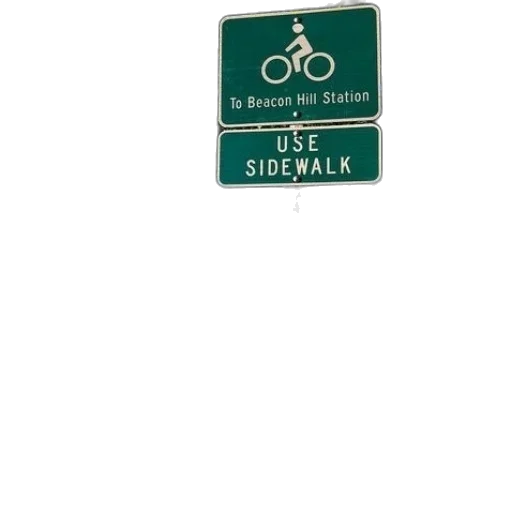 3d render, green, sign, bicycle transparent PNG cut-out