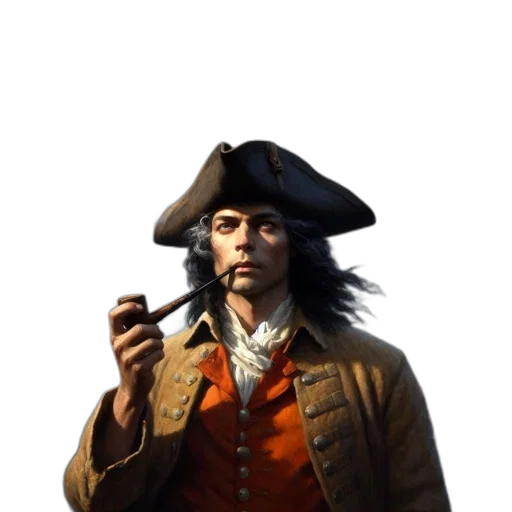 staff, jacket, hat, face transparent PNG cut-out