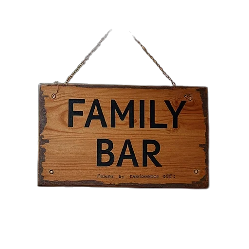 furniture, wooden, hanging, sign transparent PNG cut-out