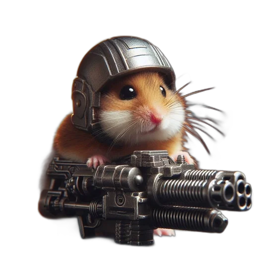 weapon, animal, 3d render, concept art transparent PNG cut-out