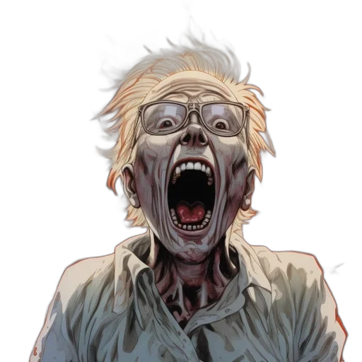 creature, face, comic book art, concept art transparent PNG cut-out