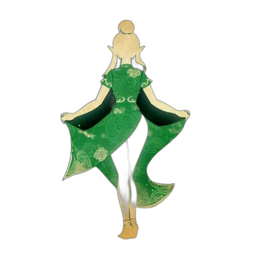 dress, jewelry, concept art, 3d render transparent PNG cut-out