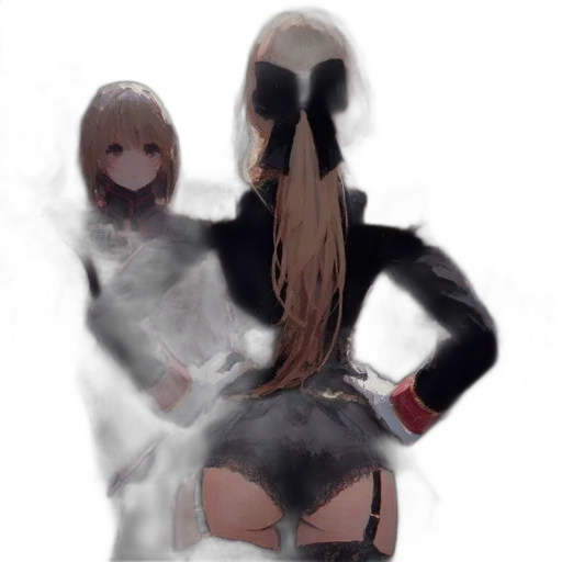mask, jacket, hair, dress transparent PNG cut-out