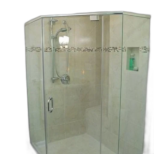 3d render, modern, bathroom, glass-enclosed transparent PNG cut-out