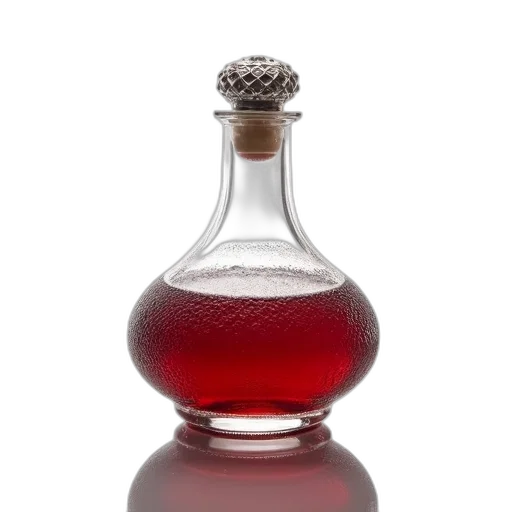 bottle, crown, dress, 3d render transparent PNG cut-out