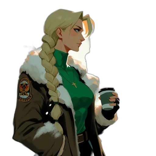jacket, staff, weapon, concept art transparent PNG cut-out