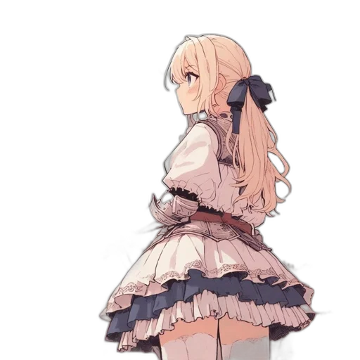 dress, staff, weapon, flower transparent PNG cut-out