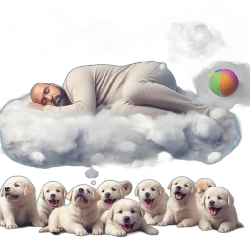 photorealistic, concept art, man, reclines transparent PNG cut-out